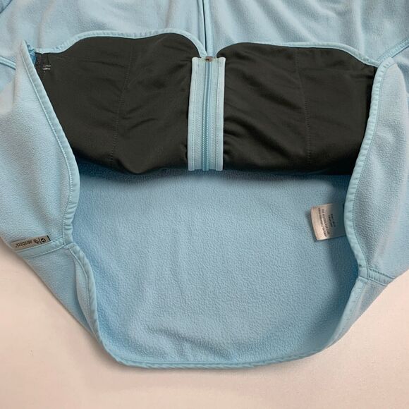 Merrell Aeroblock Jacket Womens XL Extra Large Baby Blue Zip Up Fleece Collar - Picture 9 of 13
